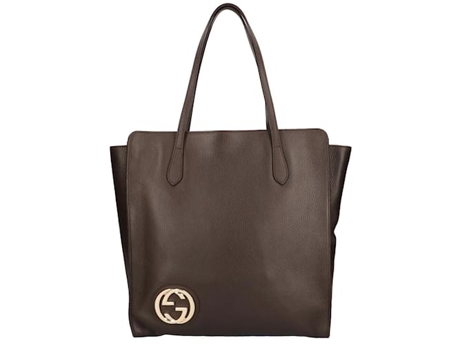 Gucci Brown Leather Tote Bag  ref.1515255