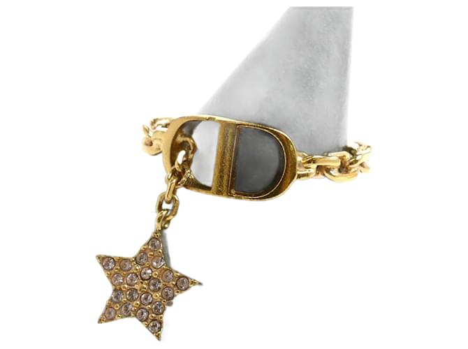 Anel Charm Estrela PETIT CD Christian Dior Dourado  ref.1515291