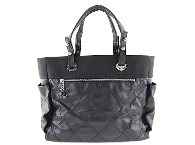 Chanel Paris Biarritz GM Tote Bag Black Plastic  ref.1515303