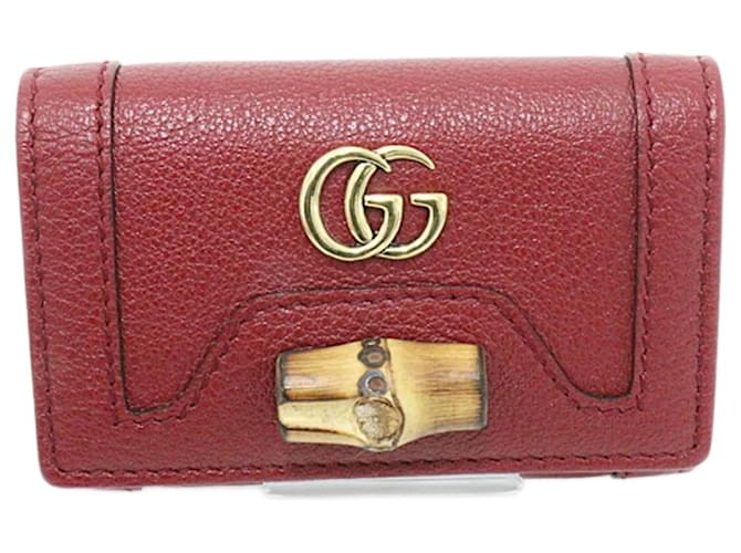 Gucci Red Leather Keycase  ref.1515307