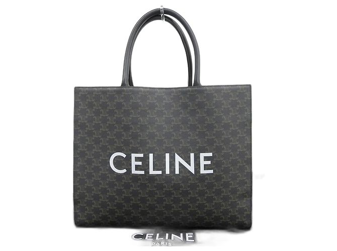 Céline Celine Triomphe horizontale Handtasche Schwarz