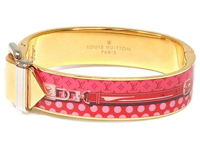 Bracelet charm en monogramme rose Louis Vuitton Cuir vernis Email  ref.1515339