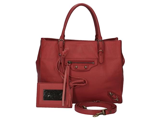 Bolso de cuero para mujer Balenciaga Roja  ref.1515342