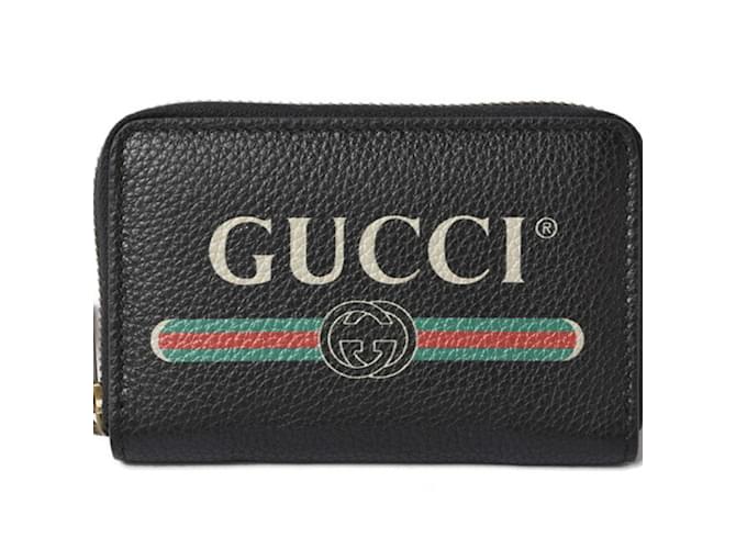 Porte-monnaie en cuir de veau Gucci Noir  ref.1515345