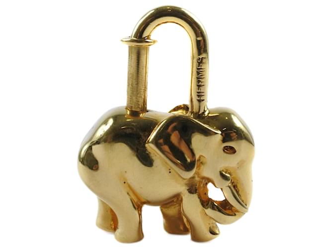 Hermès Hermes Elephant Gold Plating Unisex Cadena Golden