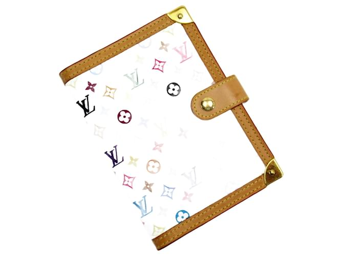 Capa de Caderno Agenda Monogram Multicolore Louis Vuitton Branco Lona  ref.1515372