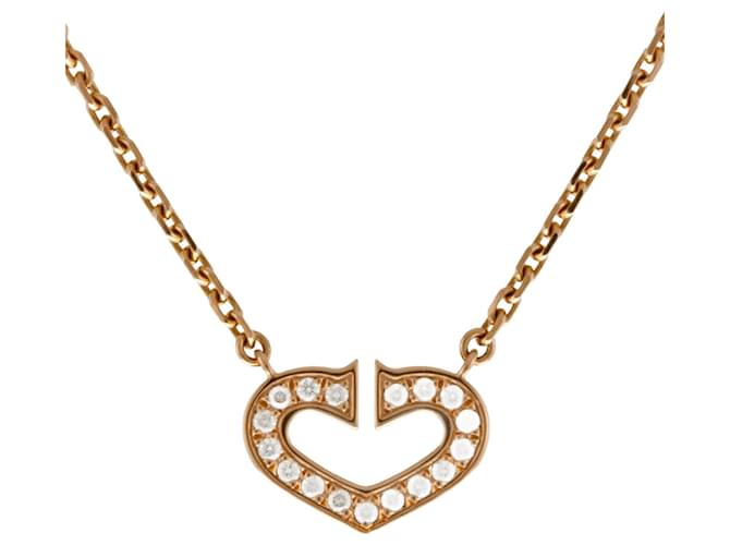 Collar de corazón de diamante en oro de 18K de Cartier Oro rosa  ref.1515384