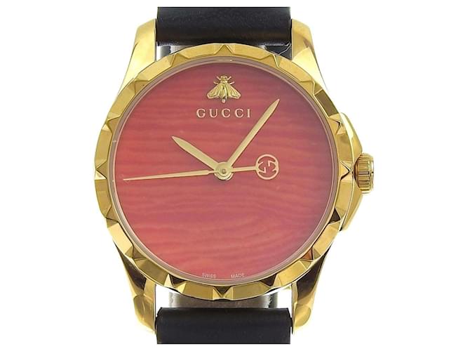 Montre à quartz pour femmes Gucci G-Timeless Logo Bee Doré  ref.1515405