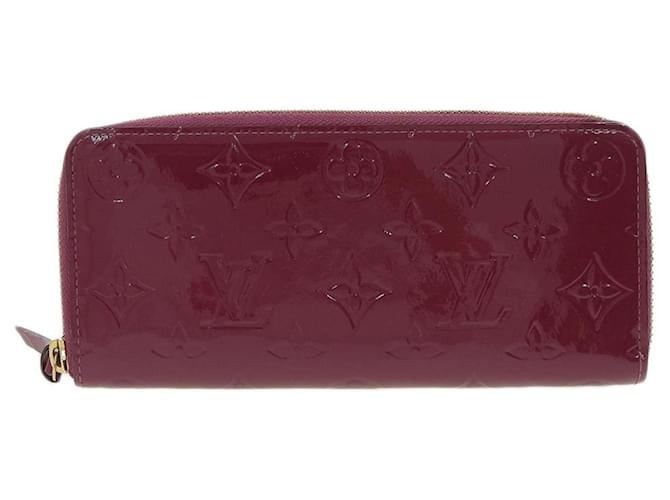 Carteira longa Louis Vuitton Monogram Vernis em magenta Couro envernizado  ref.1515407