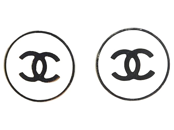 Autres bijoux Boucles d'oreilles Earcuff Chanel Coco Métal Argenté Écru  ref.1515428