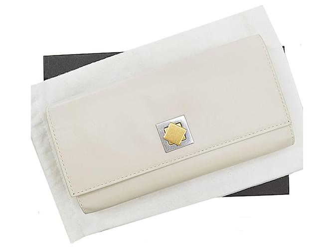 Bottega Veneta Bi-Fold Wallet Silvery White Leather  ref.1515443