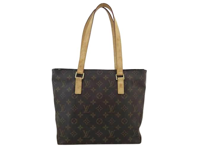 Schultertasche Cabas Piano Monogram Louis Vuitton Braun Lackleder  ref.1515444