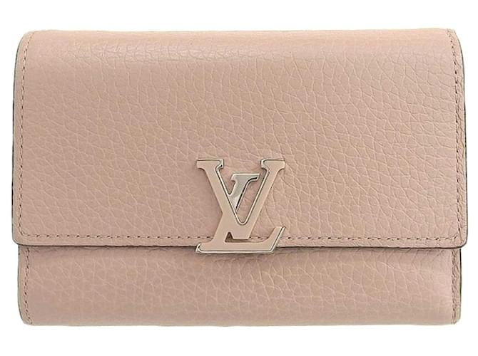 Capucines Portefeuille Compact Capucine de Louis Vuitton Cuir Rose  ref.1515489