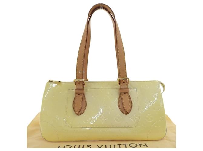 Borsa a Spalla Rosewood Avenue Vernis Louis Vuitton Bianco Pelle verniciata  ref.1515507