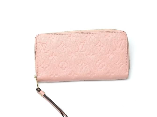 Lange Brieftasche Monogram Empreinte Louis Vuitton Pink Leinwand  ref.1515515