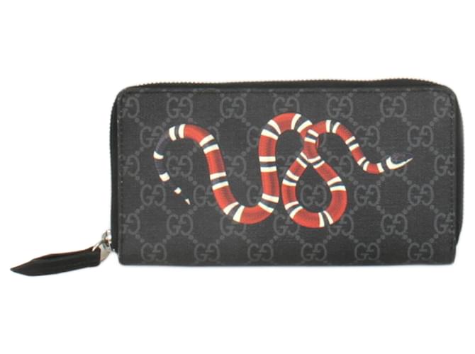 Gucci Long Bill Wallet in Black GG Canvas Cloth ref.1515518 - Joli  