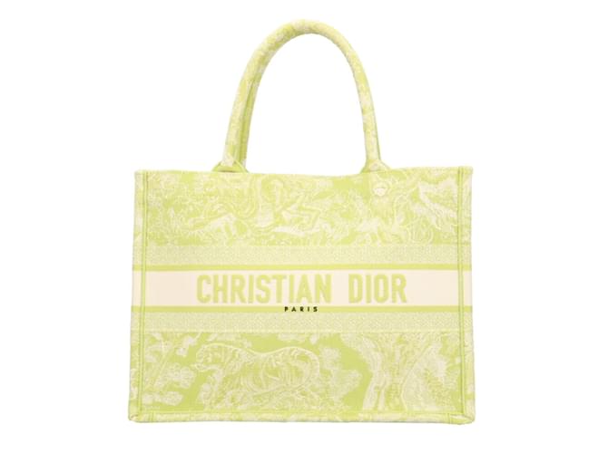 Sac fourre-tout en toile verte Christian Dior  ref.1515548