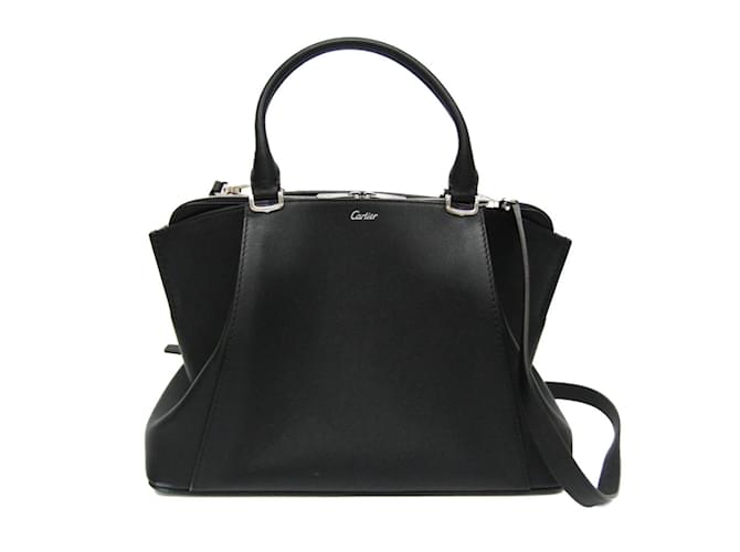 Bolso de cuero C de Cartier para mujeres Negro  ref.1515555