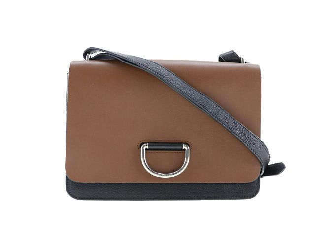 Bolsa de Ombro D Ring da Burberry Marrom Preto