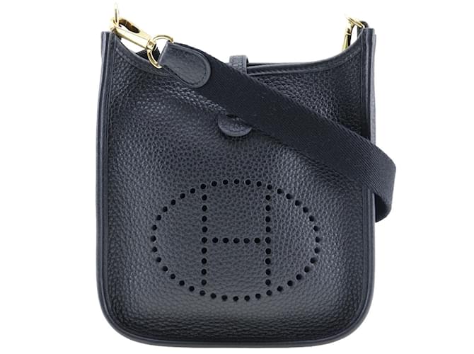 Hermès Hermes Evelyne TPM Shoulder Bag Black Leather  ref.1515635