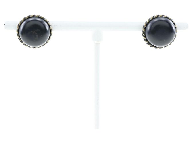 Pendientes de Stud Chanel Coco Mark Negro