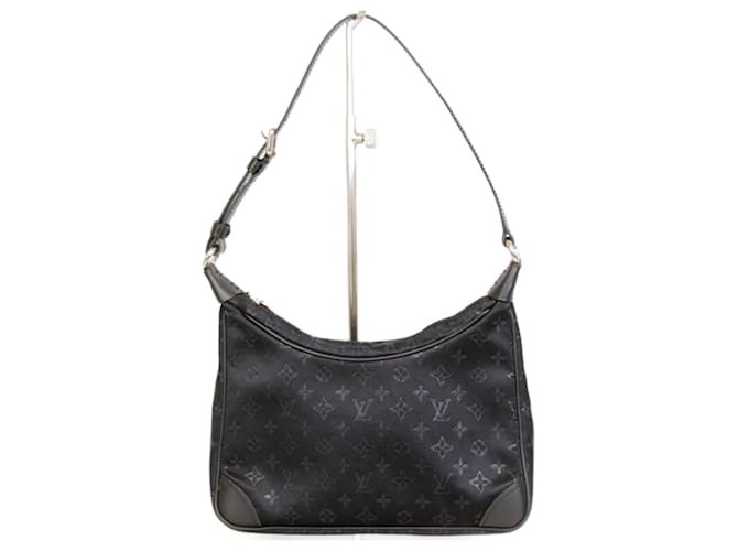 Bolso de mano Little Boulogne Louis Vuitton Negro Satén  ref.1515956