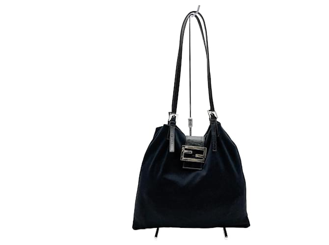 Sac à épaule en nylon noir Fendi  ref.1515965