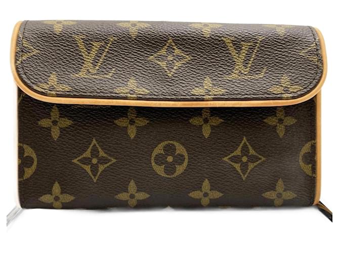 Louis Vuitton Pochette Florentine Monogram Waist Bag Brown Patent leather  ref.1515975