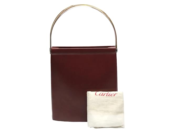 Borsa a mano Cartier Bordeaux Bordò Pelle  ref.1515978