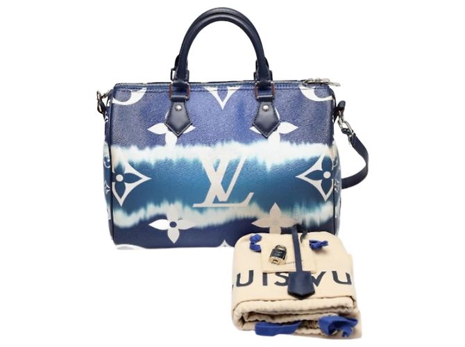 Speedy Bolso de hombro azul Louis Vuitton