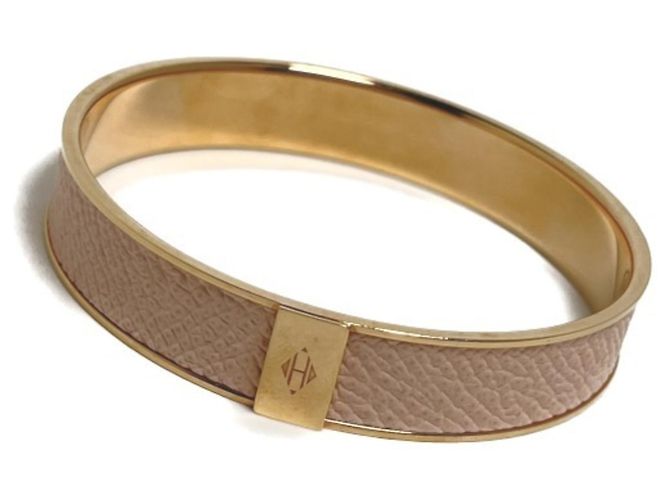 Hermès Hermes GP Lederarmband Pink Golden 