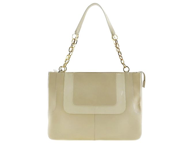Borsa a spalla in pelle di vitello Versace Beige