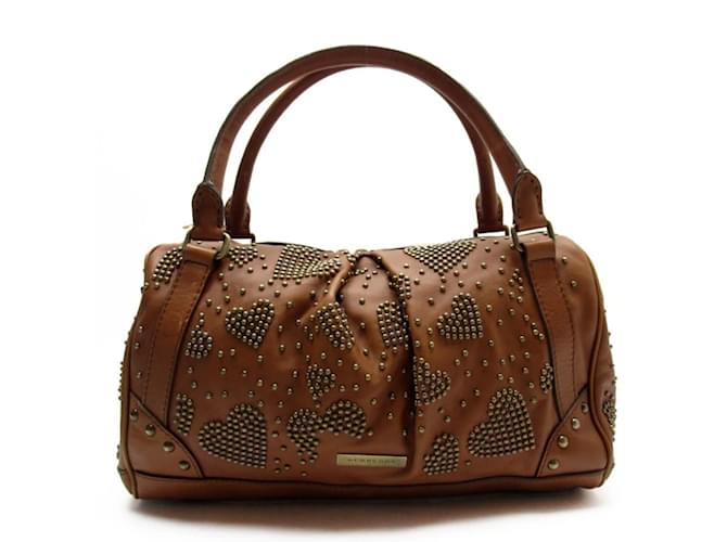 Bolso de cuero marrón Burberry Castaño  ref.1516198