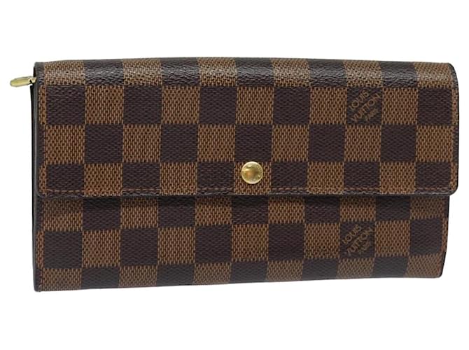 Louis Vuitton Portefeuille Sarah Brown Cloth  ref.1516304