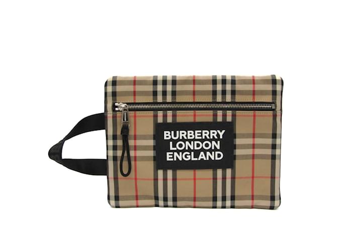 Bolsa de mão Burberry Portrait 8017483 Bege Algodão Poliéster  ref.1516392