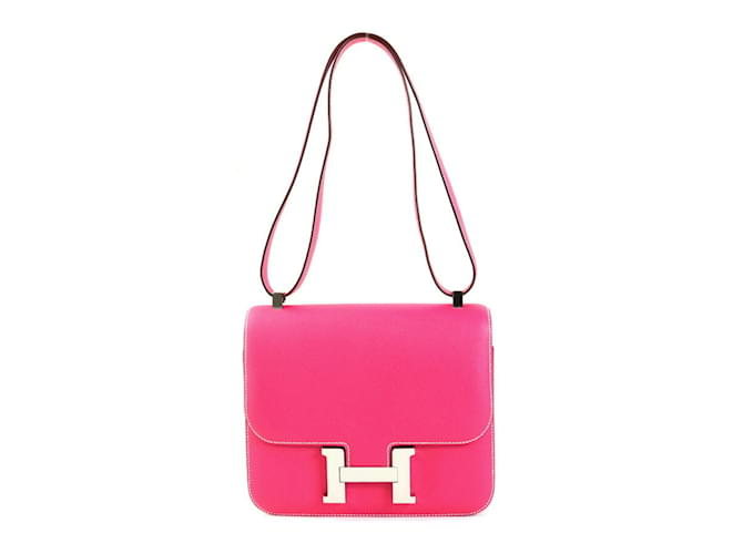 Hermès Hermes Constance 24 Shoulder Bag Pink Leather  ref.1516538