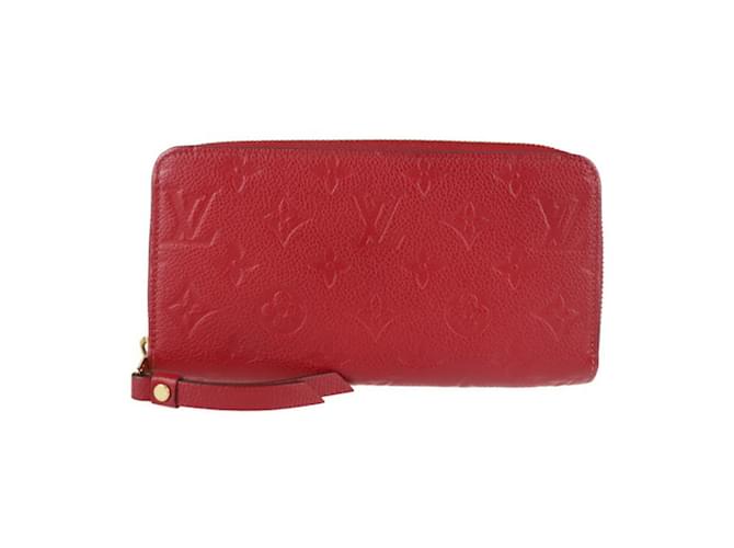 Zippy Geldbörse Monogram Empreinte Louis Vuitton Fuschia Leinwand  ref.1516845