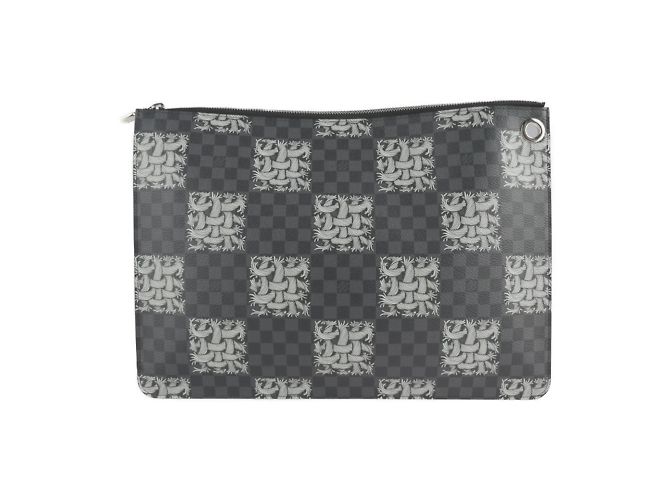 Borsa Clutch Pochette Joule GM Christopher Nemes Louis Vuitton Marrone Nero