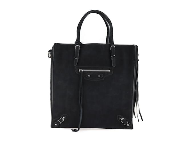 Everyday Sac tote A5 en papier Balenciaga Suede Noir  ref.1516882