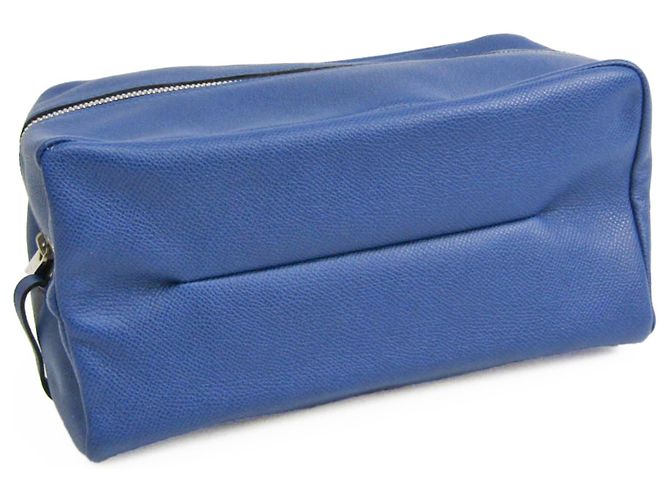 Valextra Große Kosmetiktasche V6A68 Blau