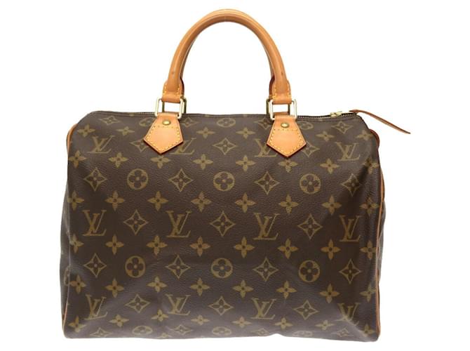 Louis Vuitton Monogram Speedy 30 Handbag Brown Patent leather  ref.1516953