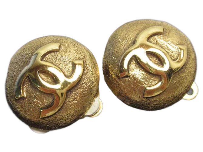 Boucles d'oreilles Chanel CHANEL Coco Mark Or Doré