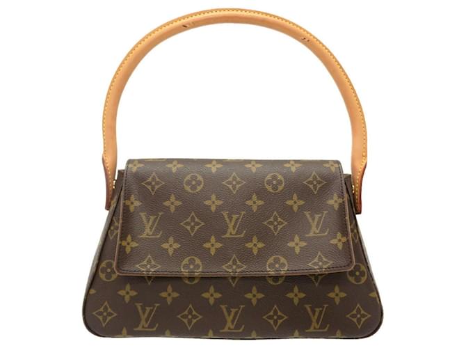 Louis Vuitton Monogram Mini Looping Handbag Brown Patent leather  ref.1516972