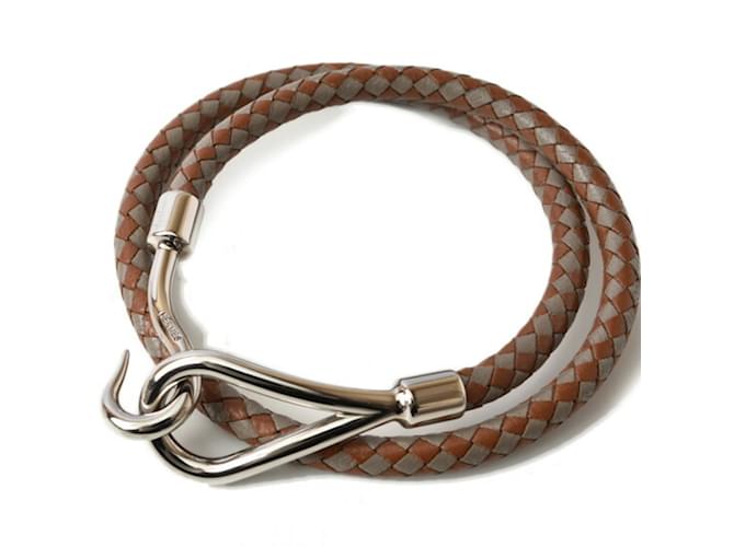 Hermès Hermes Jumbo Leather Bangle Bracelet Brown 