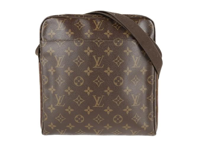 Louis Vuitton Bosphore Schultertasche Braun Schwarz Monogramm Lackleder  ref.1517016