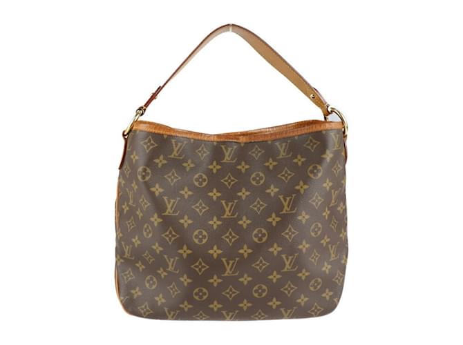 Louis Vuitton Delightful PM Schultertasche Braun Monogramm Lackleder  ref.1517060