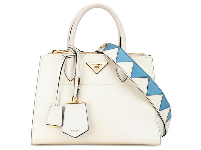 Prada Saffiano Cuir Blanc  ref.1517110