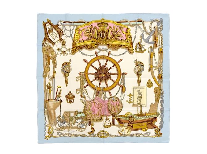 Hermès Hermes Carre 90 Scarf Bateau a Vapeur de Jouffroy Dabbans Multiple colors Silk  ref.1517118