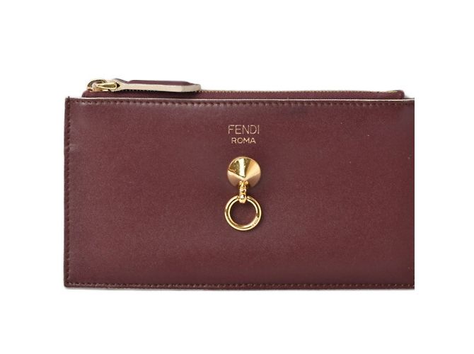 Fendi Brown Leather Coin Purse