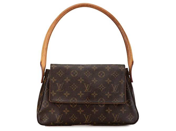 Brown Louis Vuitton Monogram Looping Mini Shoulder Bag Leather  ref.1517263